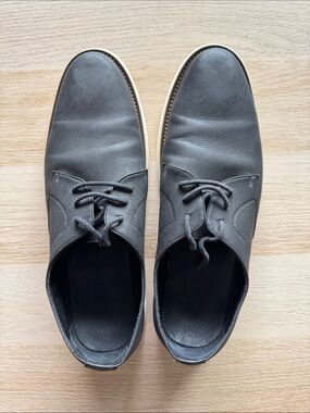 Men's Black Derby Lace-Up Shoes